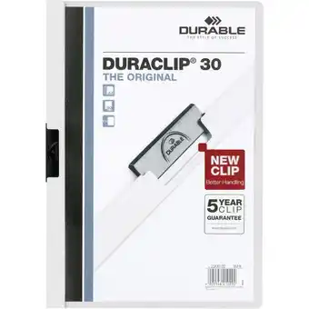 Conrad Durable Klemmap DURACLIP 30 - 2200 220002 DIN A4 Wit aanbieding