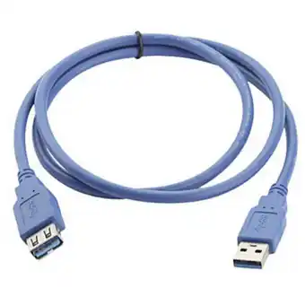 Conrad Manhattan USB-kabel USB 3.2 Gen1 (USB 3.0 / USB 3.1 Gen1) USB-A stekker, USB-A bus 2.00 m Blauw Vergulde steekcontacten, UL g aanbieding