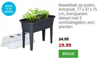 Intratuin Kweekbak op poten. 77 x 37 x 75 cm aanbieding