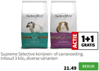 Intratuin Supreme Selective konijnen of cavia voeding. Inhoud 3 kilo aanbieding