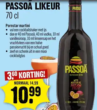 Dirck 3 PASSOA LIKEUR Pornstar martini 70 cl aanbieding