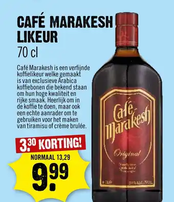 Dirck 3 CAFÉ MARAKESH LIKEUR 70 cl aanbieding