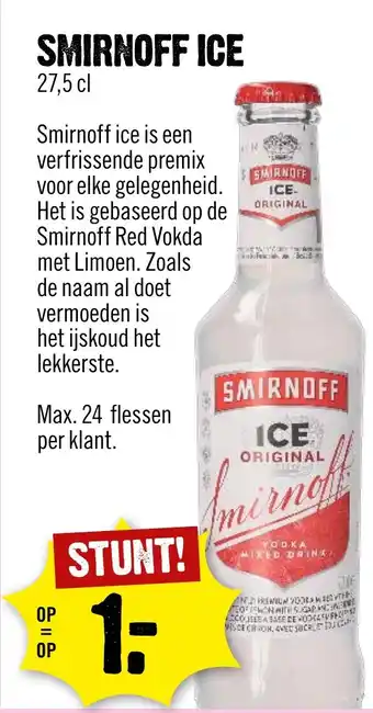 Dirck 3 SMIRNOFF ICE 27.5 cl aanbieding