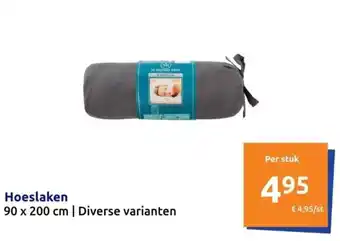 Action Hoeslaken 90 x 200 cm aanbieding