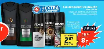 Etos Axe deodorant en douche aanbieding