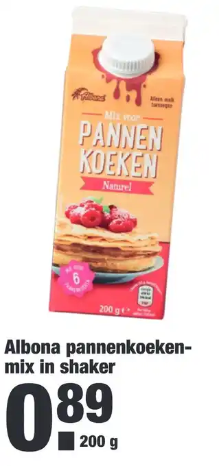 ALDI Albona pannenkoekenmix in shaker 200g aanbieding