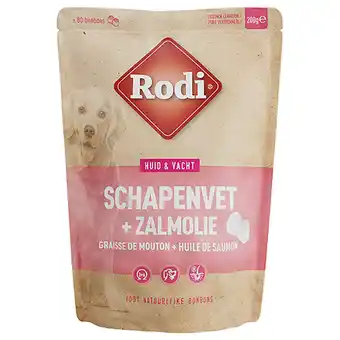 Zooplus Sparpaket: 200g Rodi Sheep Fat Bonbons mit Lachs Hundefutter nass aanbieding