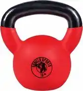 Bol.com Gorilla Sports Kettlebell - 16 kg - Gietijzer - Rubber Coating - Vinyl - Rood aanbieding