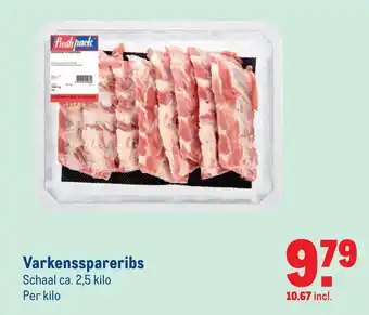 Makro Varkensspareribs 2,5kilo aanbieding