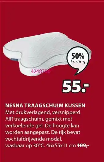 Jysk Nesna Traagschuim Kussen aanbieding