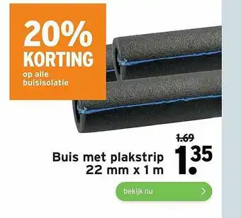 GAMMA Buis met plakstrip 22 mm X 1 m aanbieding