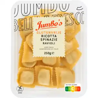 Jumbo Jumbo Ricotta & Spinazie Ravioli Glutenvrij 250g aanbieding