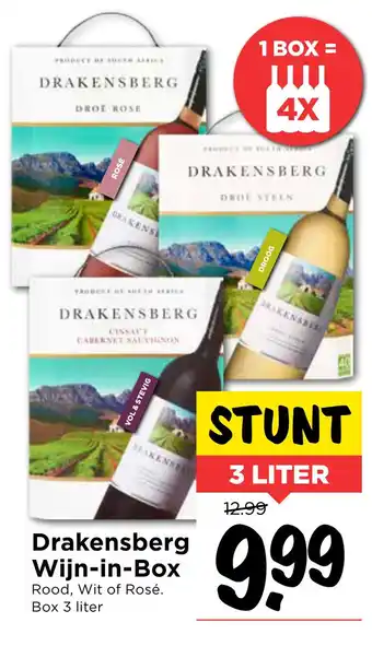 Vomar Voordeelmarkt Drakensberg wijn-in-box 3liter aanbieding