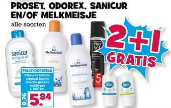 Boon`s Markt Proset, odorex, sanicur en/of melkmeisje aanbieding