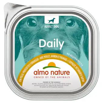 Zooplus 9x300g Almo Nature Daily met kip, ham en kaas hondenvoer nat aanbieding