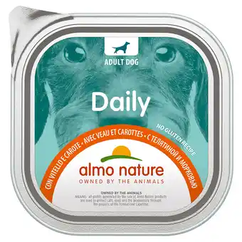 Zooplus 9x300g Almo Nature Daily met Kalf en Wortelen Hondenvoer Nat aanbieding
