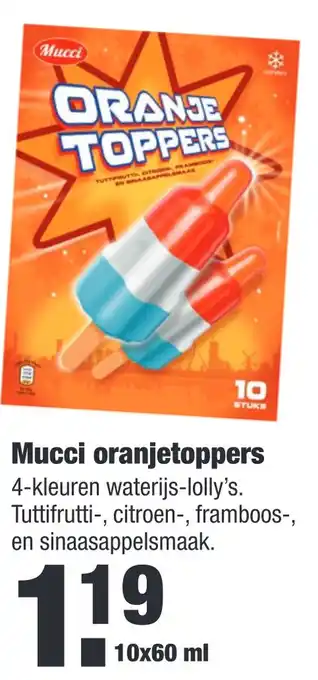 ALDI Mucci oranjetoppers aanbieding