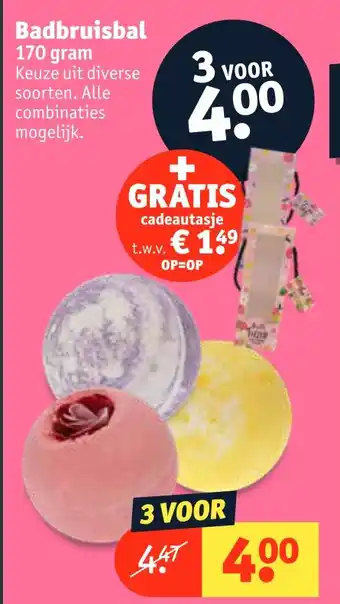 Kruidvat Badbruisbal aanbieding