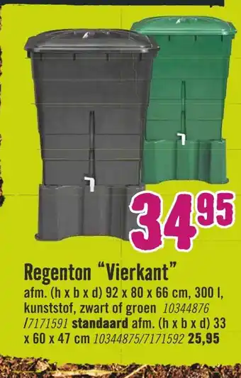 Hornbach Regenton "Vierkant' aanbieding