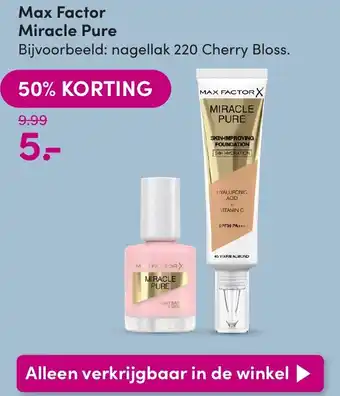 DA Max Factor Miracle Pure aanbieding