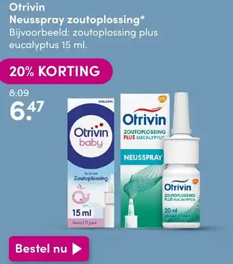 DA Otrivin Neusspray zoutoplossing 15 ml aanbieding