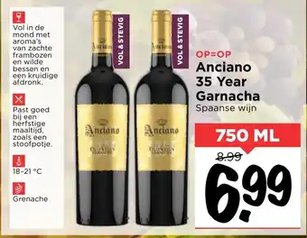 Vomar Voordeelmarkt Anciano 35 Year Garnacha 750ml aanbieding