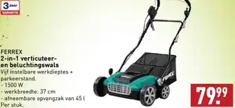 ALDI FERREX 2-in-1 verticuteer en beluchtingswals aanbieding