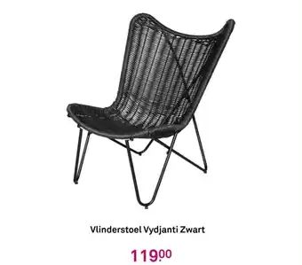 Karwei Vlinderstoel Vydjanti Zwart aanbieding