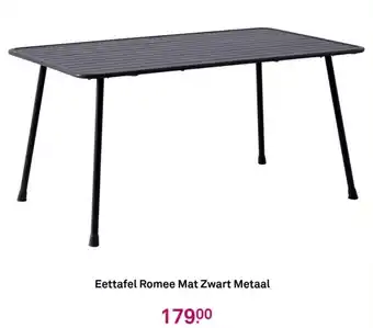 Karwei Eettafel Romee Mat Zwart Metaal aanbieding