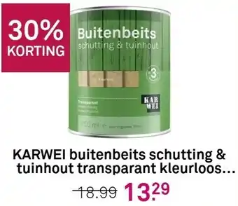 Karwei Buitenbeits schutting & tuinhout transparant kleurloos... aanbieding