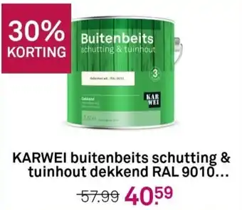 Karwei Buitenbeits schutting & tuinhout dekkend RAL 9010.. aanbieding