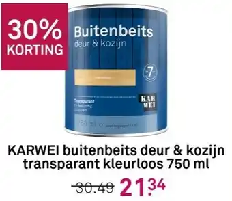 Karwei Buitenbeits deur & kozijn transparant kleurloos 750 ml aanbieding