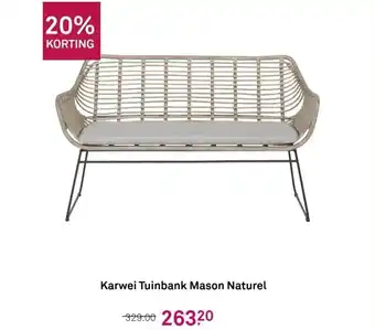 Karwei Tuinbank Mason Naturel aanbieding