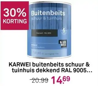 Karwei Buitenbeits schuur & tuinhuis dekkend RAL 9005... aanbieding