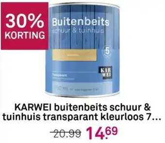 Karwei Buitenbeits schuur & tuinhuis transparant kleurloos 7.. aanbieding