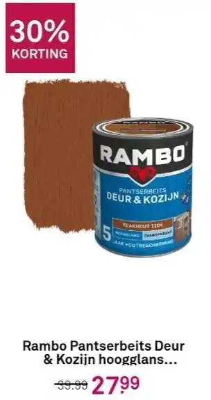 Karwei Rambo Pantserbeits Deur & Kozijn hoogglans. aanbieding