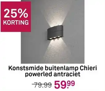 Karwei Konstsmide buitenlamp Chieri powerled antraciet aanbieding