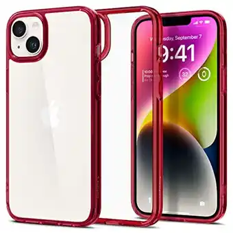 Amazon Spigen Ultra Hybrid Case Compatibel met iPhone 14 Hoesje -Red Crystal aanbieding