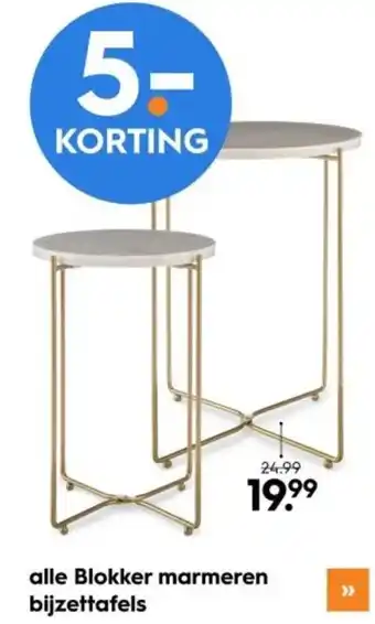 Blokker Alle marmeren bijzettafels aanbieding
