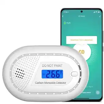 Amazon Slimme WiFi CO melder met 10 jaar batterij - Aroha Smart Connect Koolmonoxidemelder koppelbaar met Tuya & Smartlife app - CO  aanbieding