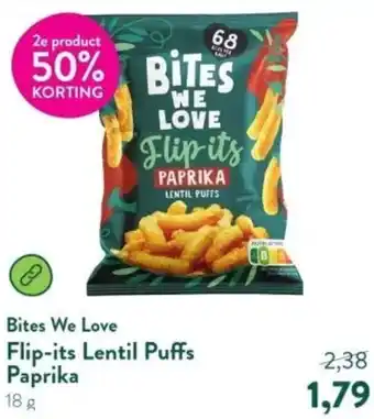 Holland & Barrett Bites we love flip its lentil puffs paprika 18g aanbieding