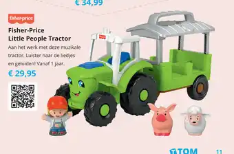 Tom Fisher-Price Little People Tractor aanbieding