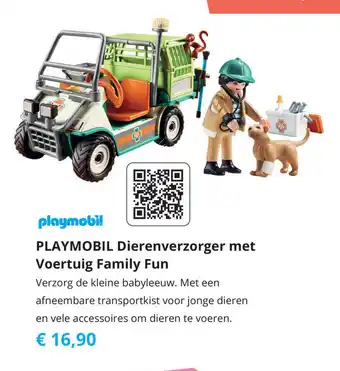 Tom Playmobil Dierenverzorger Met Voertuig Family Fun aanbieding