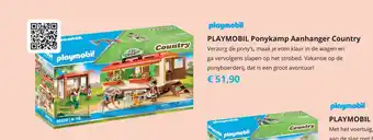 Tom Playmobil Ponykamp Aanhanger Country aanbieding