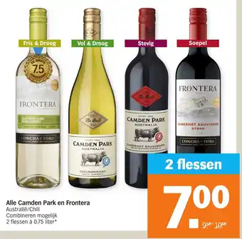 Albert Heijn Alle Camden Park en Frontera 2*750 ml aanbieding