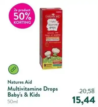 Holland & Barrett Natures Aid Multivitamine Drops Baby's & Kids 50ml aanbieding