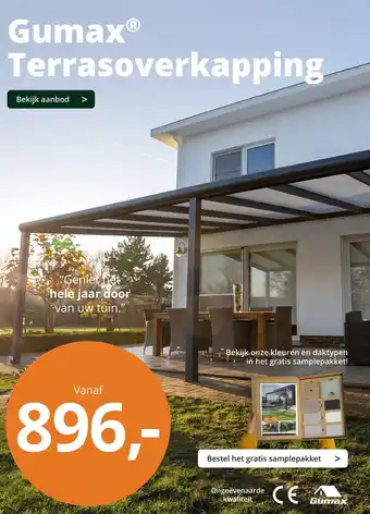 Tuinmaximaal Gumax Terrasoverkapping aanbieding