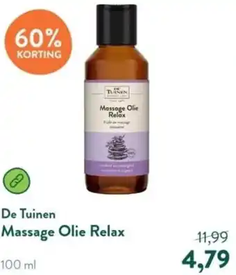 Holland & Barrett De Tuinen Massage Olie Relax 100ml aanbieding