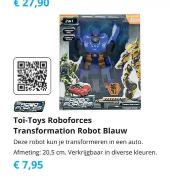 Tom Toi-Toys Roboforces Transformation Robot Blauw aanbieding