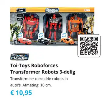 Tom Toi-Toys Roboforces Transformer Robots 3-delig aanbieding